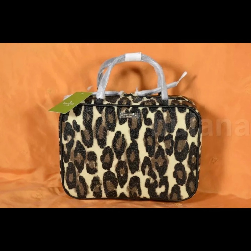 KATE SPADE CEDAR ST. LEOPARD MANUELA COSMETIC BAG